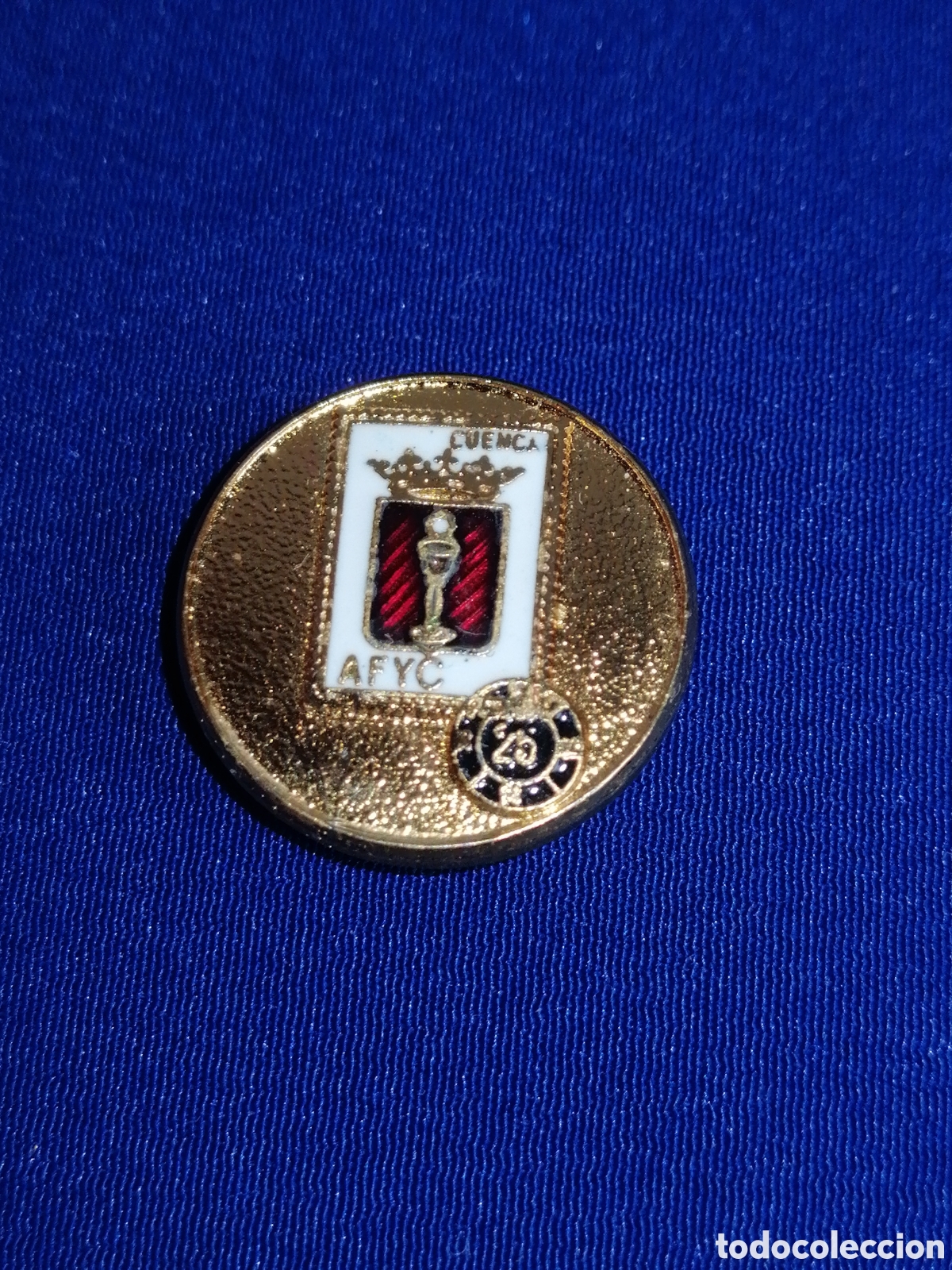 Pins de colecci&oacute;n: ASOCIACI&Oacute;N FILATELICA CUENCA - AFYC - INSIGNIA DE OJAL ANTIGUA
