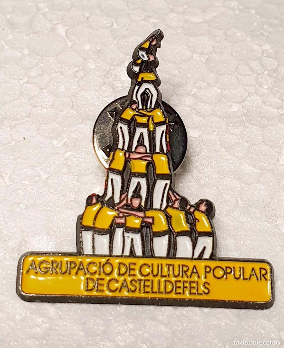 Pin's de collection: CASTELLDEFELS *** BARCELONA *** AGRUPACI&Oacute; DE CULTURA POPULAR