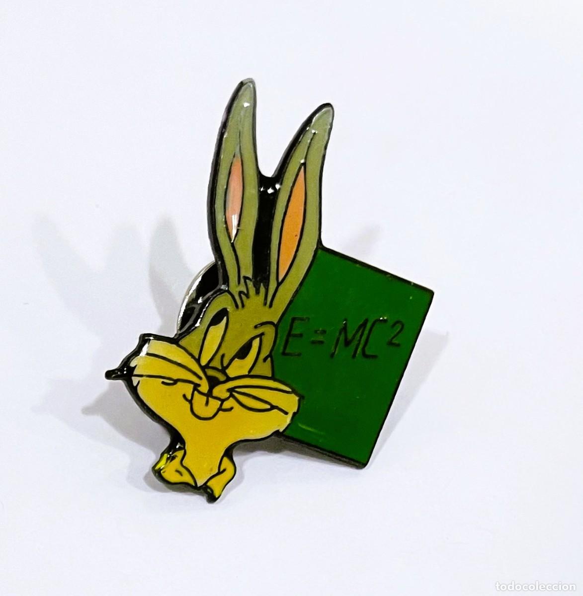 Pins de colecci&oacute;n: PIN DE BUGS BUNNY CON LA F&Oacute;RMULA DE LA TEOR&Iacute;A DE LA RELATIVIDAD DE EINSTEIN (E=mc2) - Foto 1