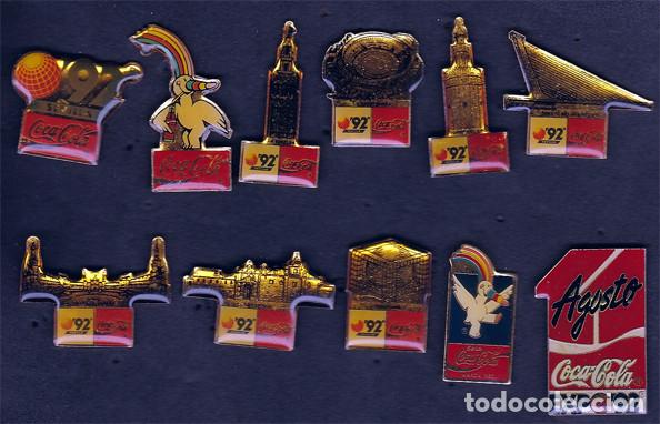 Pin's de collection: Pins Expo 92 Coca Cola. Colecci&oacute;n completa. Pin pines