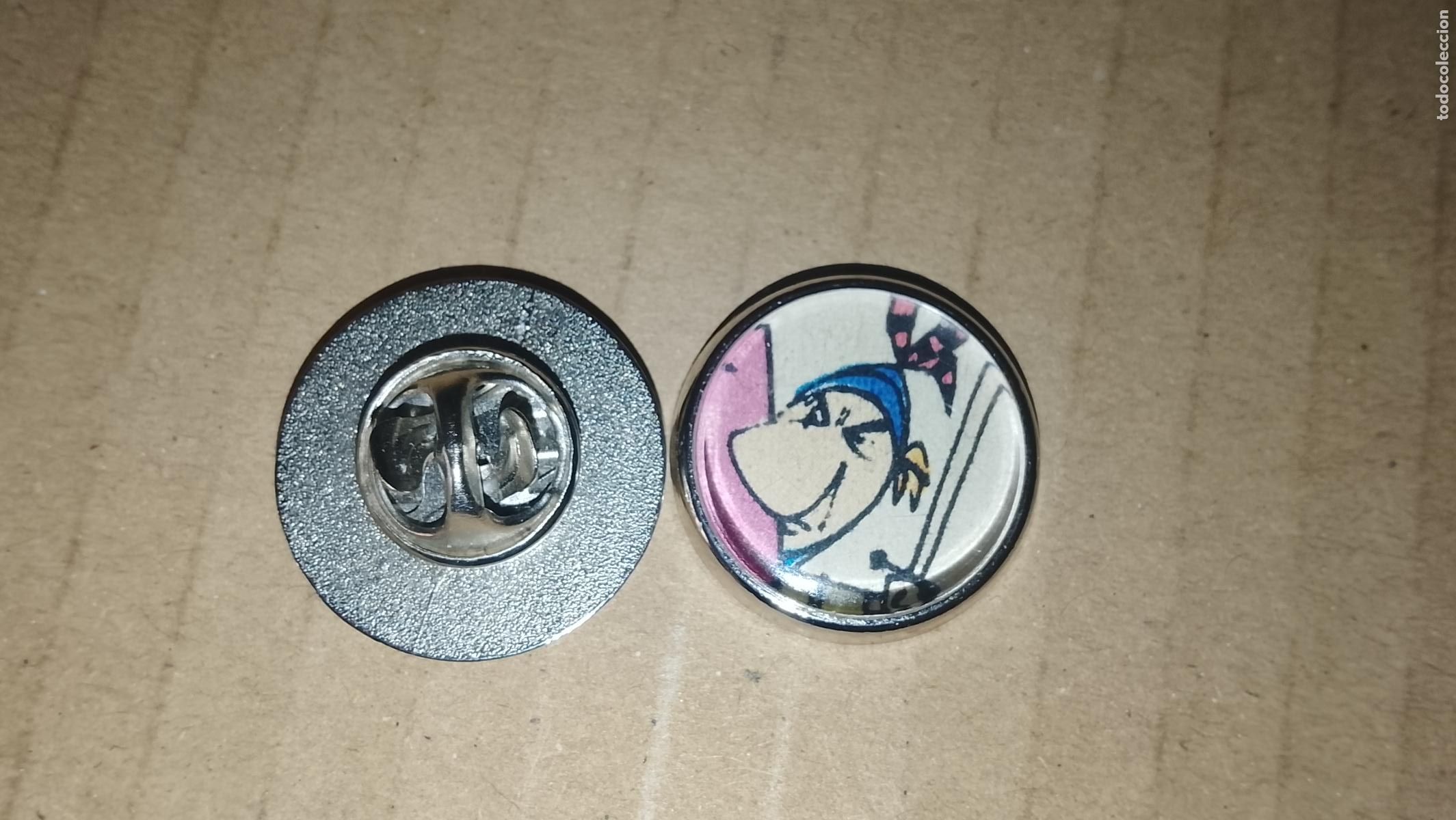 Pins de colecci&oacute;n: pin redondo metal - ( arte upcycling ) -personaje de comic ridder orlando