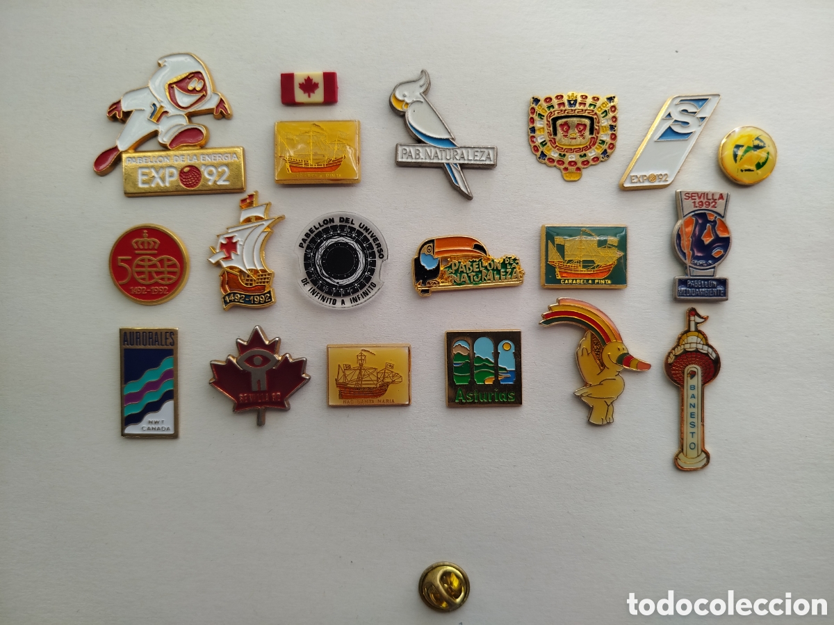 Pins de colecci&oacute;n: Lote pins Expo 92 Sevilla