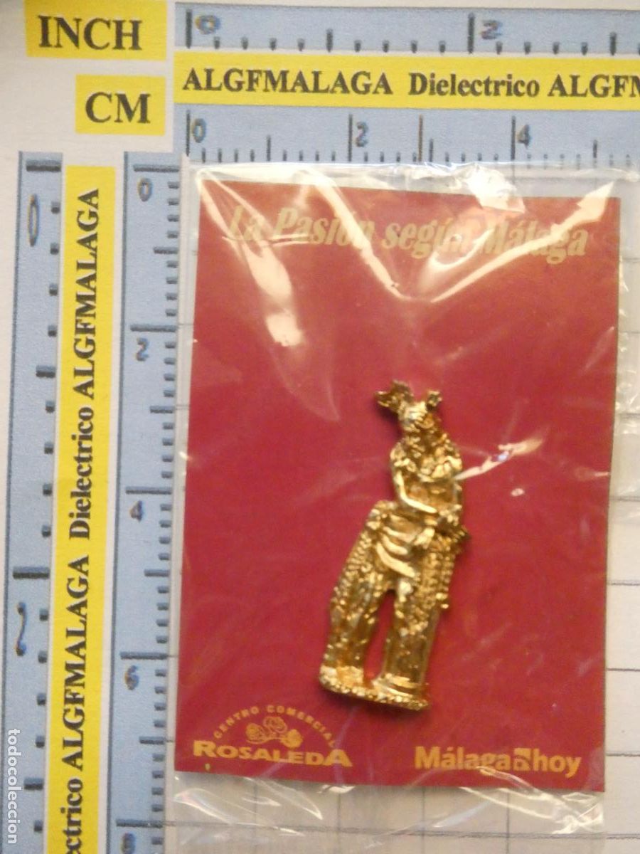 Pins de colecci&oacute;n: INSIGNIA MEDALLITA RELIGIOSA SEMANA SANTA DE M&Aacute;LAGA HERMANDAD COFRAD&Iacute;A. CRISTO ATADO COLUMNA