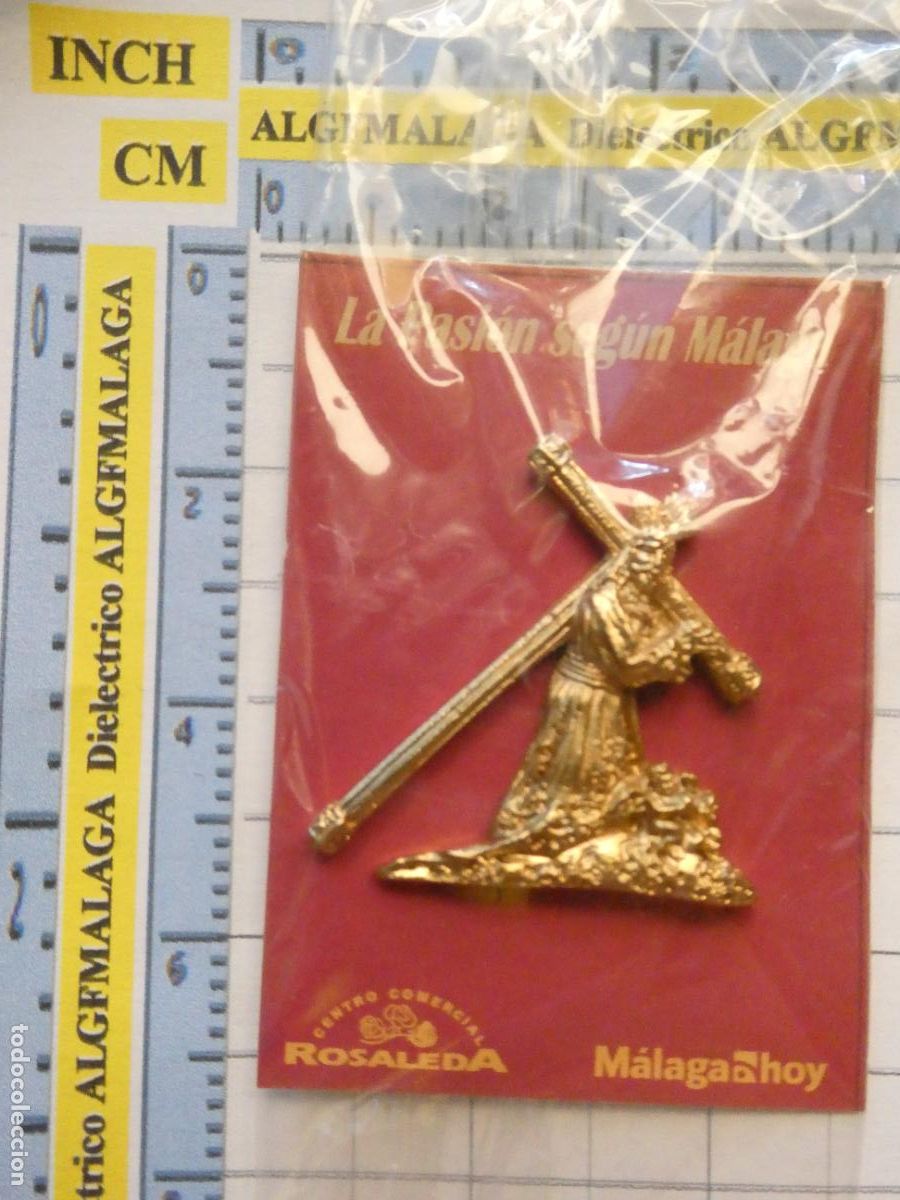 Pins de colecci&oacute;n: INSIGNIA MEDALLITA RELIGIOSA SEMANA SANTA DE M&Aacute;LAGA HERMANDAD COFRAD&Iacute;A. JES&Uacute;S EL RICO