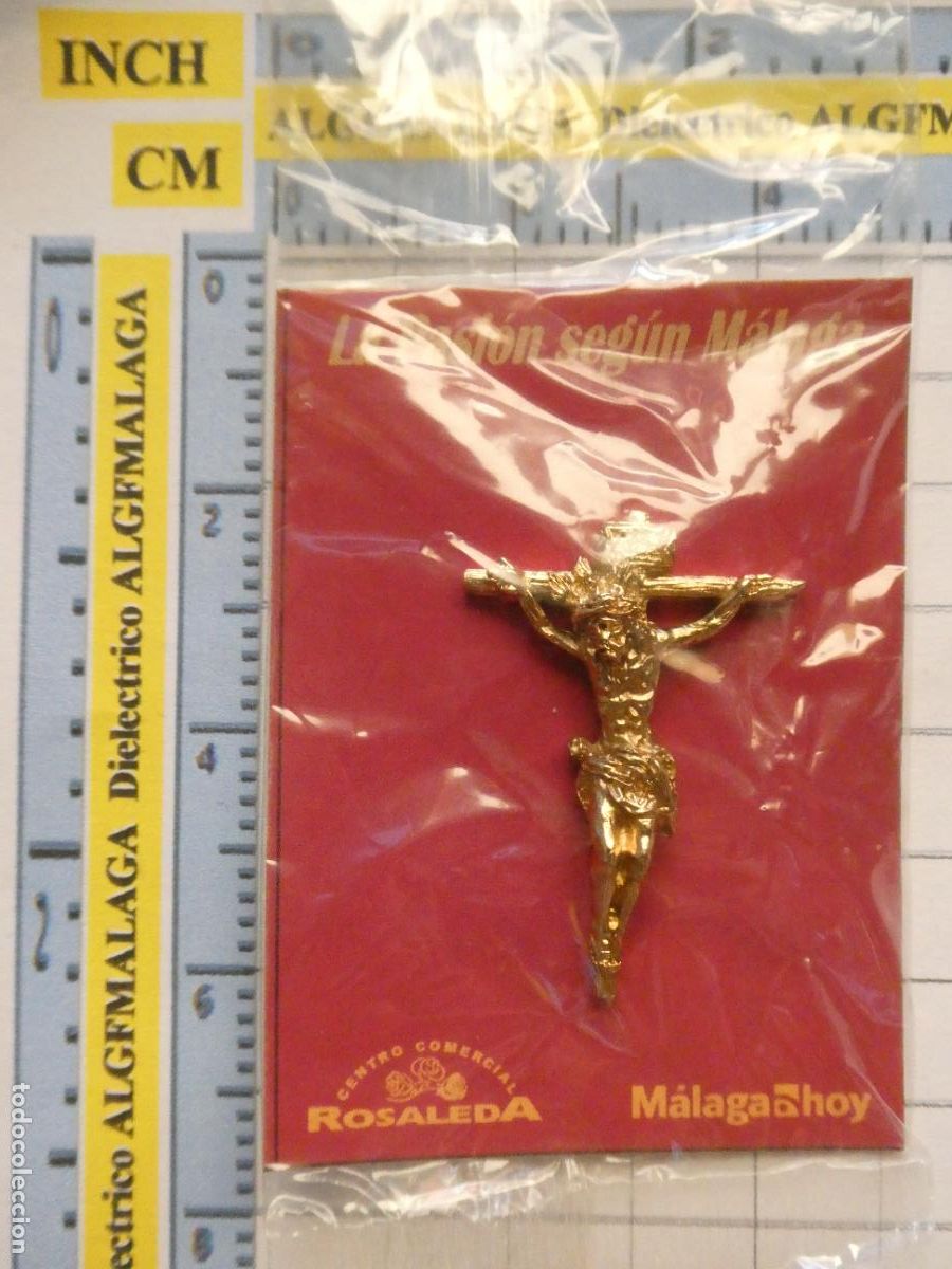 Pins de colecci&oacute;n: INSIGNIA MEDALLITA RELIGIOSA SEMANA SANTA DE M&Aacute;LAGA HERMANDAD COFRAD&Iacute;A. CRISTO &Aacute;NIMAS DE CIEGOS
