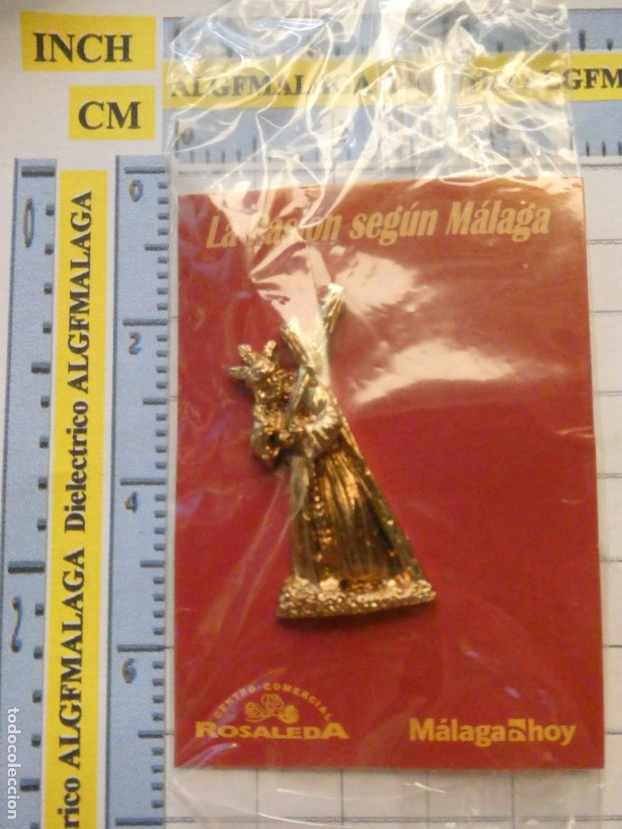 Pins de colecci&oacute;n: INSIGNIA MEDALLITA RELIGIOSA SEMANA SANTA DE M&Aacute;LAGA HERMANDAD COFRAD&Iacute;A. CRISTO JESUS DE VI&Ntilde;EROS