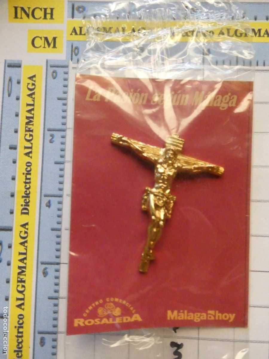 Pins de colecci&oacute;n: INSIGNIA MEDALLITA RELIGIOSA SEMANA SANTA DE M&Aacute;LAGA HERMANDAD COFRAD&Iacute;A. CRISTO ESPERANZA GRAN AMOR