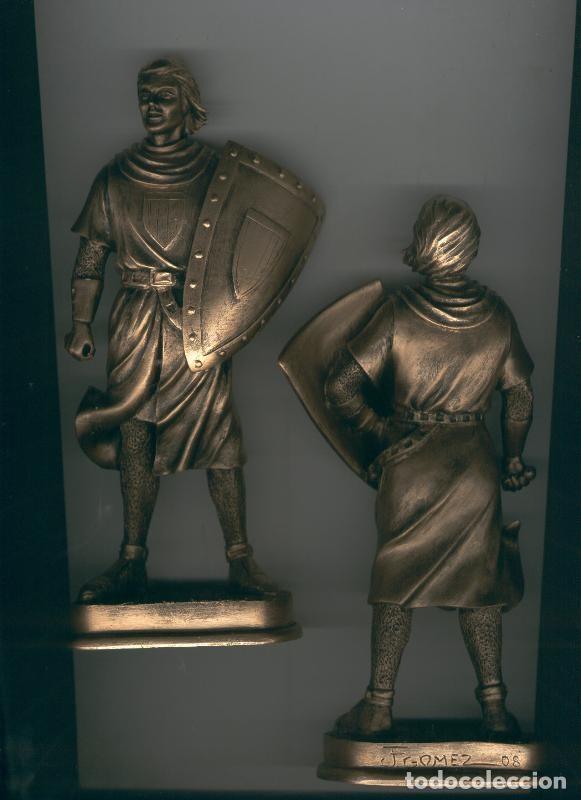 Pins de colecci&oacute;n: Figura Resina El Capitan Trueno pintada en bronce - Victor Mora