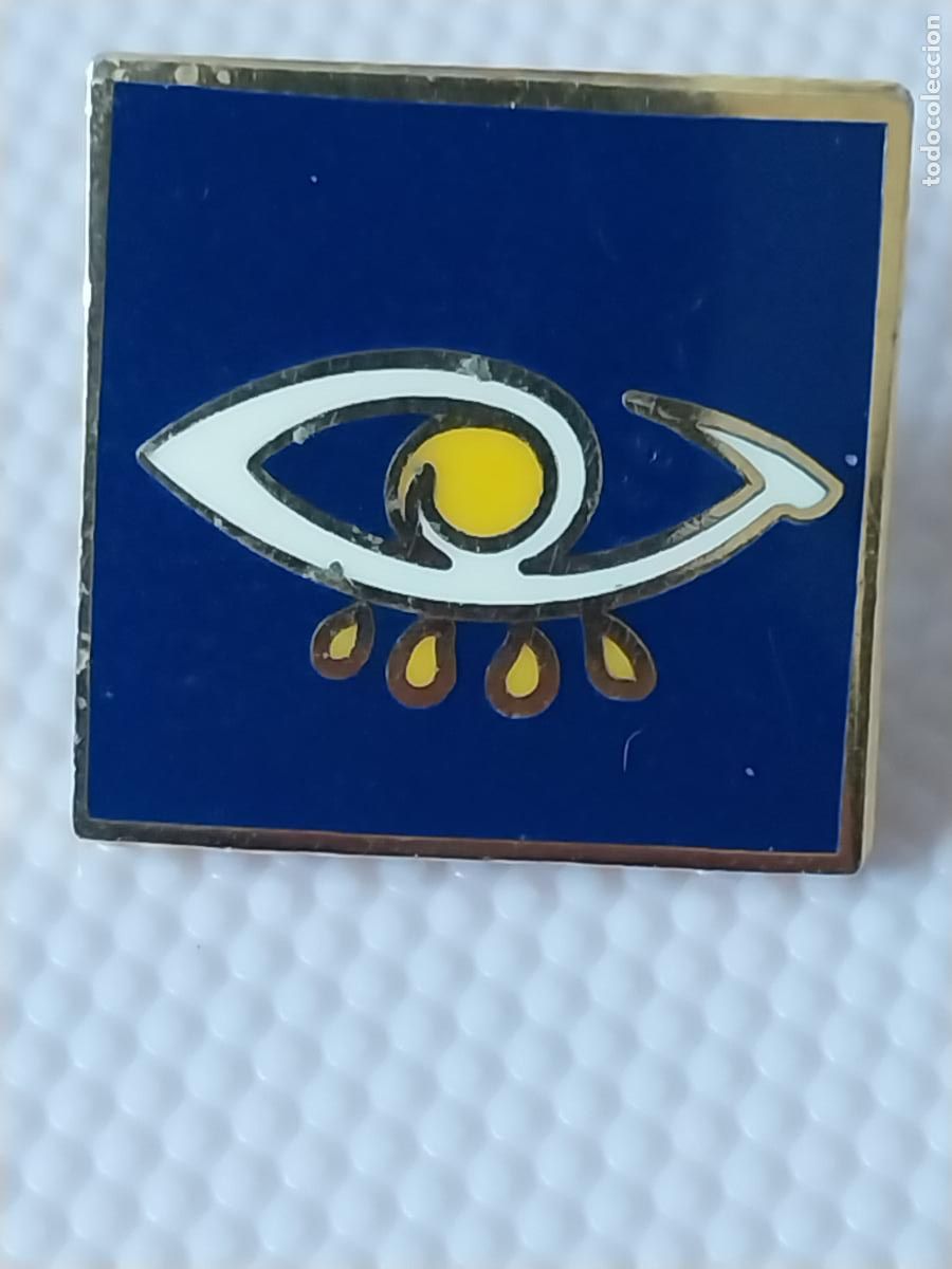 Pins de colecci&oacute;n: OJO PIN PINCHO 1.55CMS METAL ESMALTE ORIGINAL PINCHO DOBLADO DEFECTUOSO