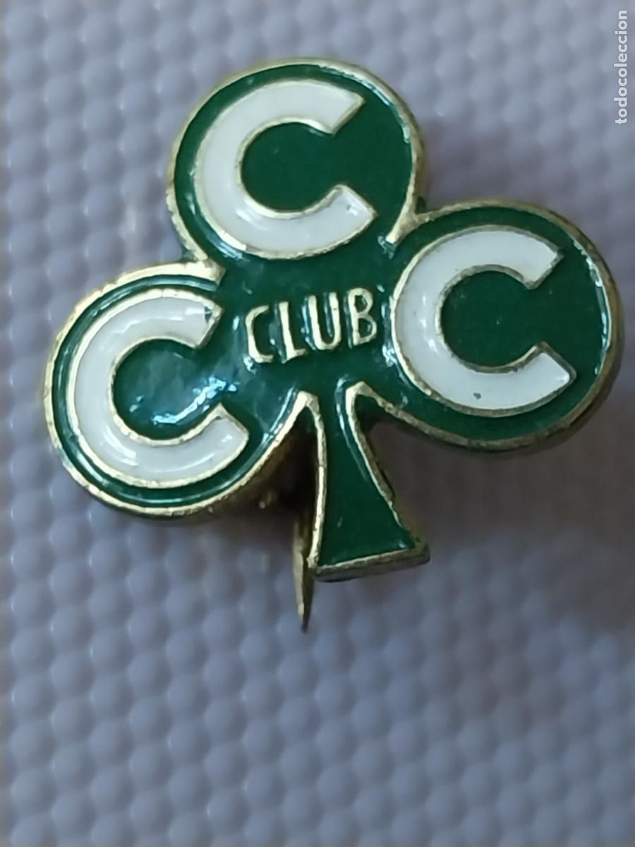 Pins de colecci&oacute;n: CCC CLUB TREBOL INSIGNIA ALFILER 1.56CMS ALTO PINTURA LACADA VINTAGE ORIGINAL