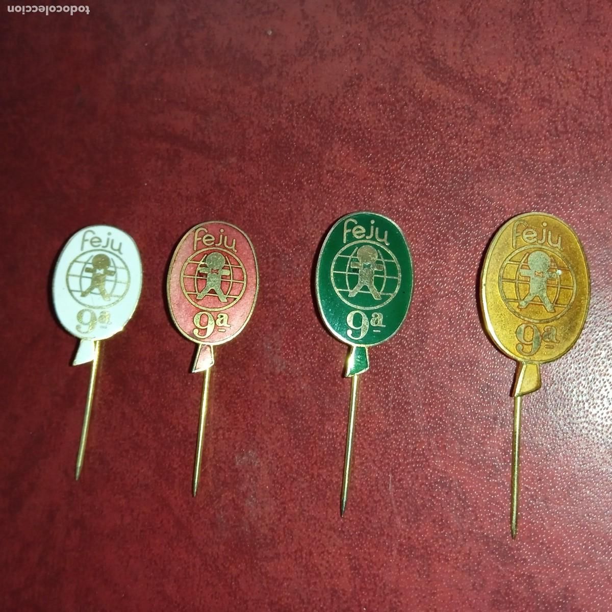 Pins de colecci&oacute;n: Lote 4 Pin FERIA del JUGUETE. (FEJU)