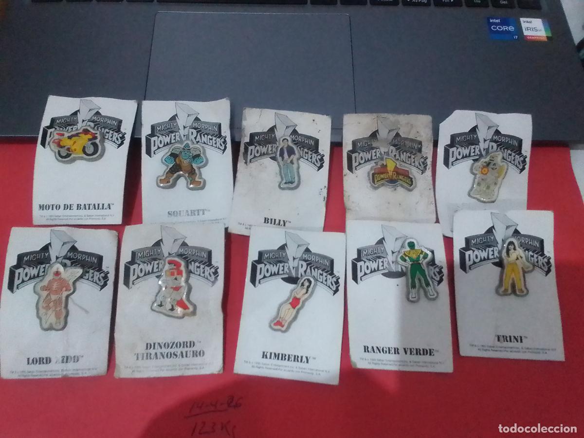 Pins de colecci&oacute;n: LOTE DE 10 PINS DE LOS POWER RANGERS