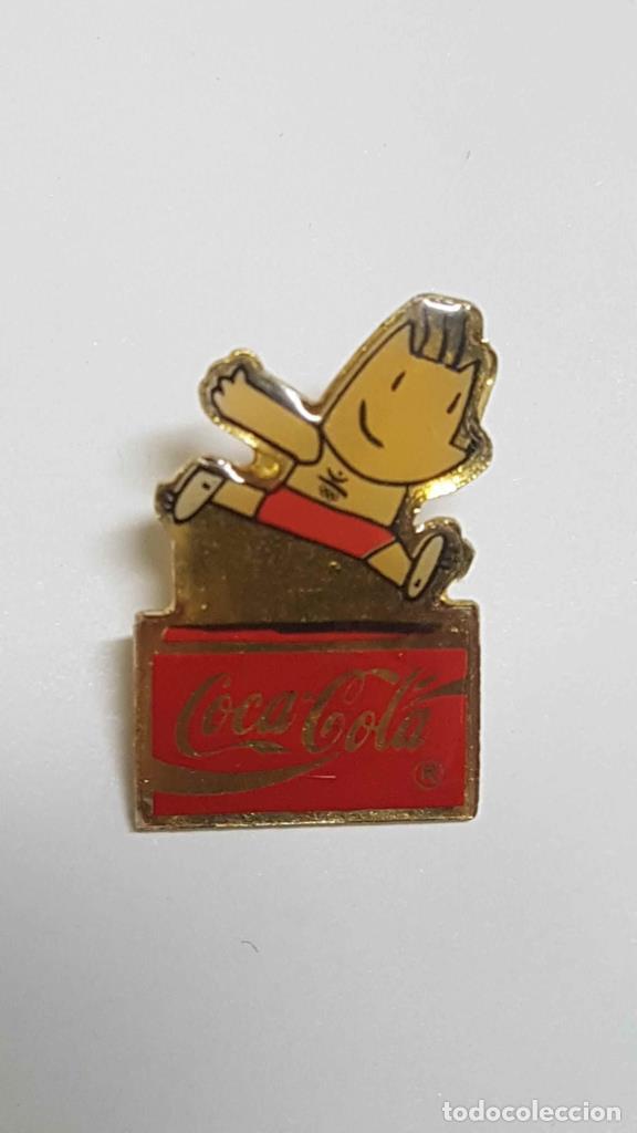 Pins de colecci&oacute;n: Pins: Cobi atletismo, Coca Cola. Mascota de las Olimpiadas de Barcelona 1992