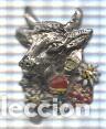 Pins de colecci&oacute;n: Imperdible: Cabeza de toro con flores