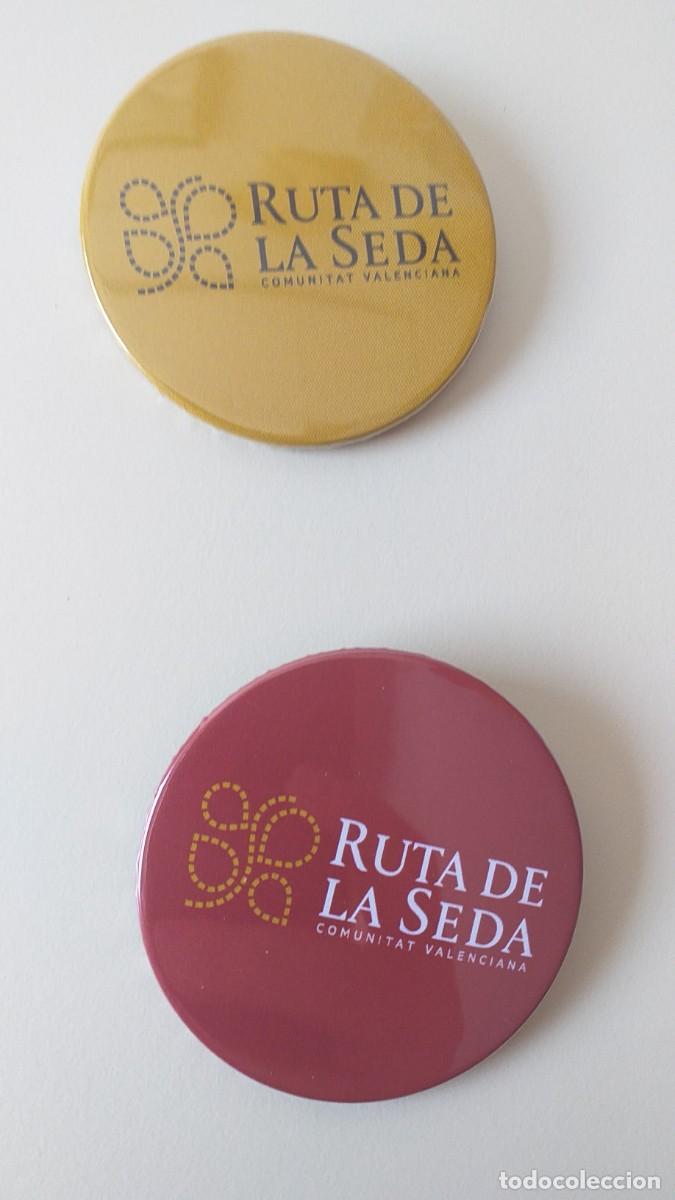 Pins de colecci&oacute;n: Lote de 2 chapas alfiler # RUTA DE LA SEDA # Comunidad Valenciana