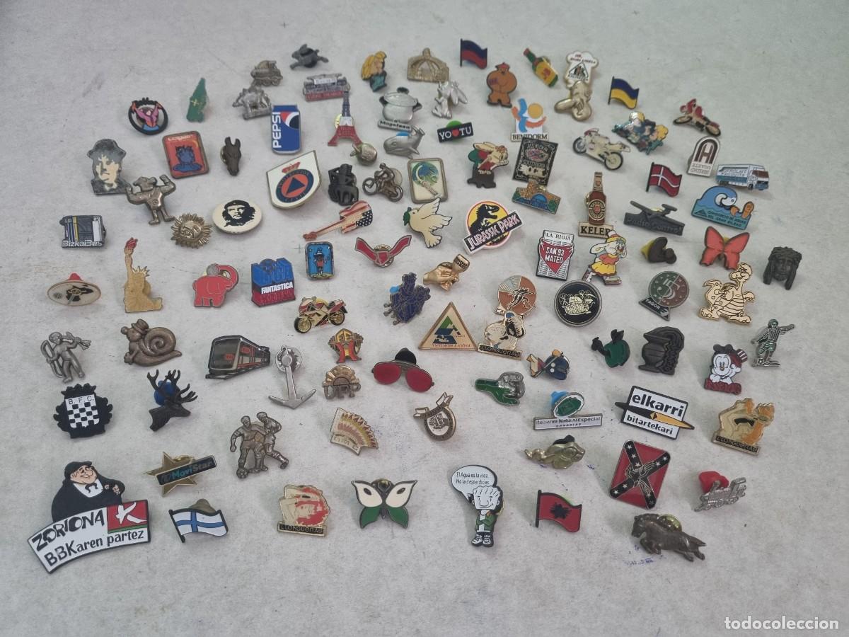 Pins de colecci&oacute;n: Lote de 108 pines variados