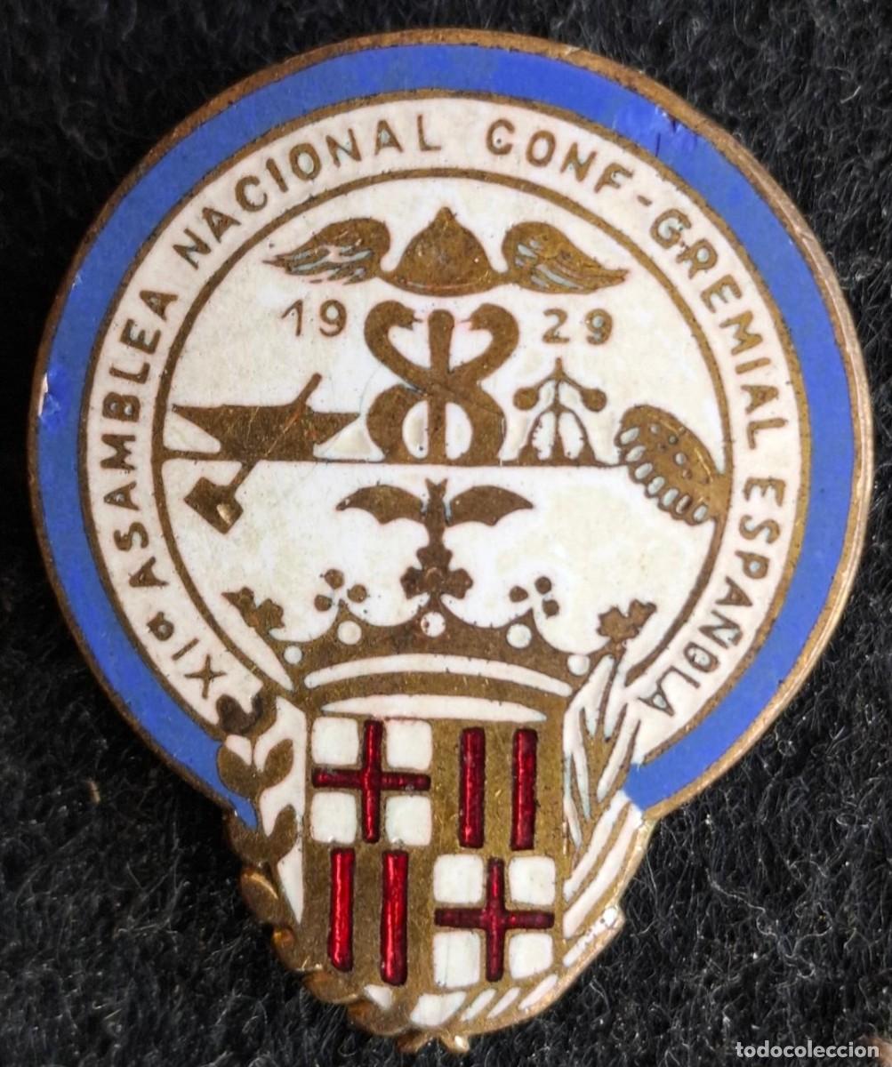 Pins de colecci&oacute;n: (P-521)INSIGNIA DE SOLAPA ESMALTADA XI ASAMBLEA NACIONAL CONF-GREMIAL ESPA&Ntilde;OLA 1929-RECLAMOS IBERIA