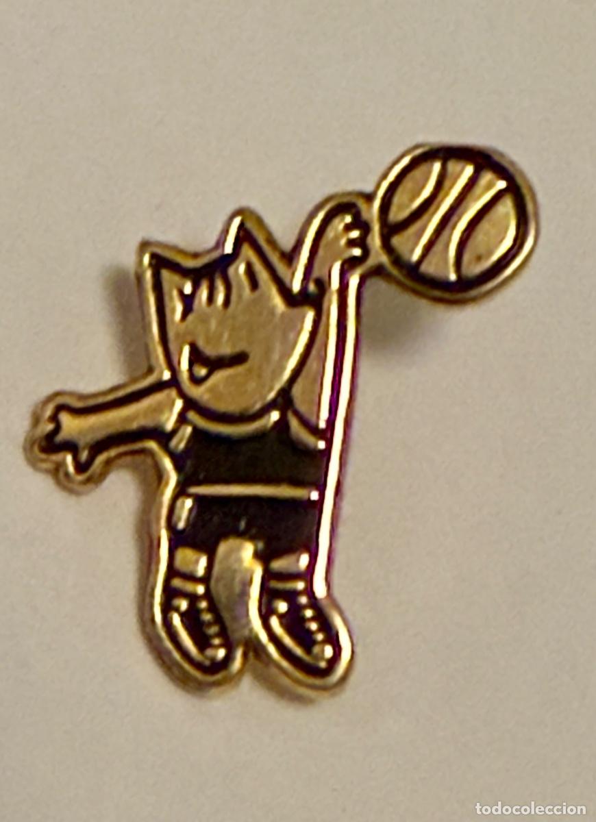 Pins de colecci&oacute;n: PIN COBI BALONCESTO DORADO - MASCOTA JUEGOS OLIMPICOS BARCELONA 1992