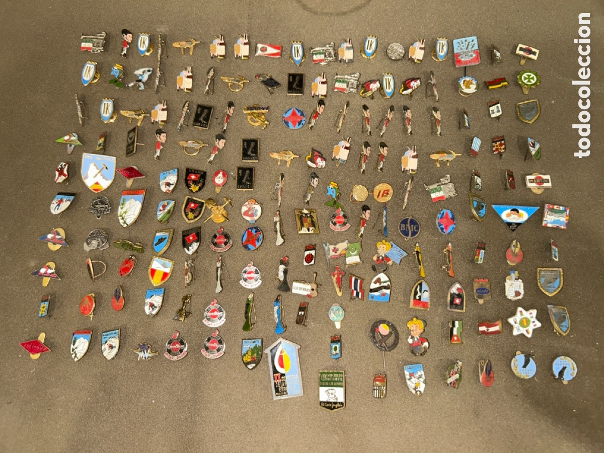 Pins de colecci&oacute;n: GRAN LOTE CON M&Aacute;S DE 150 PINES E INSGNIAS, CIUDADES, MONUMENTOS, PUBLICIDAD, ETC