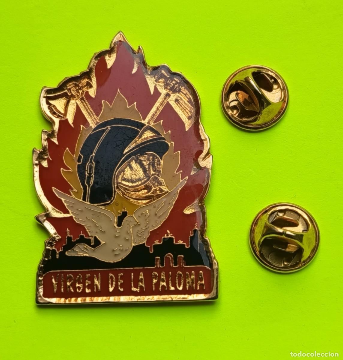 Pins de colecci&oacute;n: #9. PIN GRANDE - PATRONA DE BOMBEROS DE MADRID - VIRGEN DE LA PALOMA