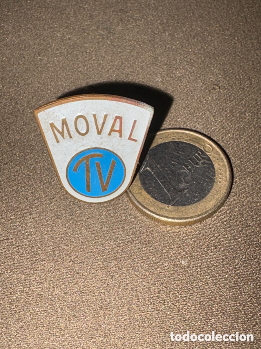 Pins de colecci&oacute;n: Insignia esmaltada MOVAL TV*MUY RARA*ver fotos,antigua