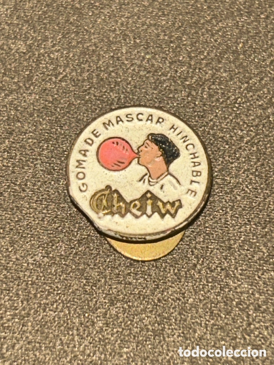Pins de colecci&oacute;n: GOMA DE MASCAR CHEIW HINCHABLE PIN ANTIGUO INSIGNIA SOLAPA BUENA CONSERVACI&Oacute;N ESMALTADO *VER FOTOS*