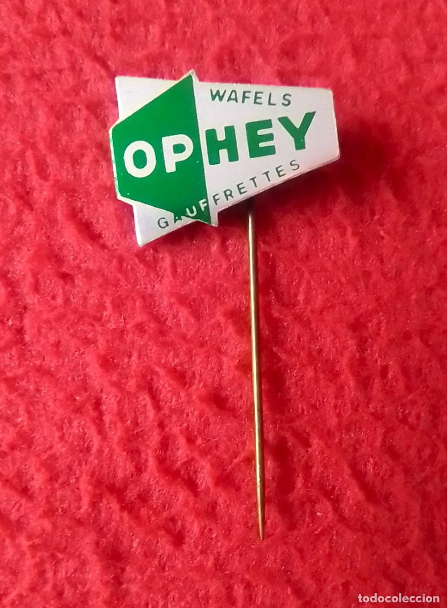 Pins de colecci&oacute;n: ANTIGUA INSIGNIA PIN DE AGUJA HOLANDA ? NETHERLANDS ? OPHEY WAFELS GAUFFRETTES..&iquest; ALIMENTACI&Oacute;N ?.