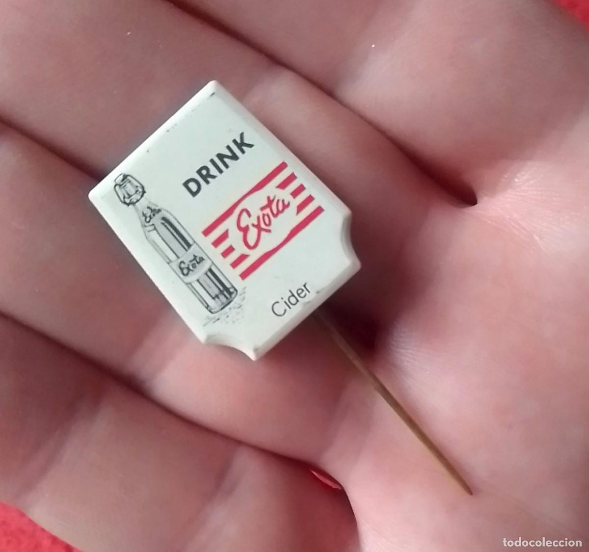 Pins de colecci&oacute;n: ANTIGUA INSIGNIA PIN DE AGUJA DRINK EXOTA CIDER SIDRA CIDRE SIDRO BEBIDA...PUBLICIDAD ADVERTISING...