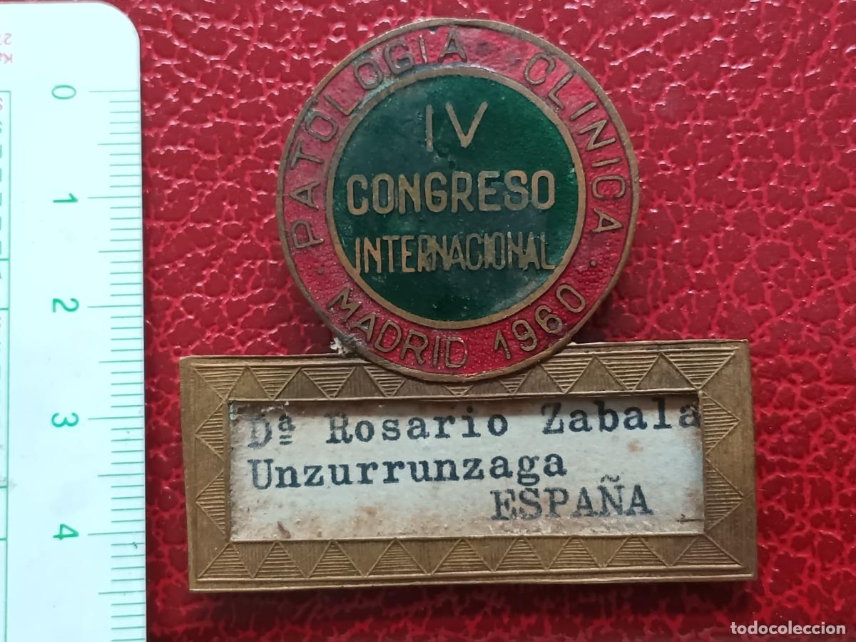 Pins de colecci&oacute;n: Insignia IV Congreso Internacional de patolog&iacute;a cl&iacute;nica Madrid 1960