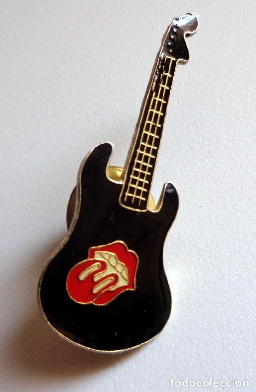 Pin's de collection: PIN LOGO GUITARRA - ROLLING STONES - ROCK - M&Uacute;SICA - NUEVO!!! EXCELENTE ESTADO