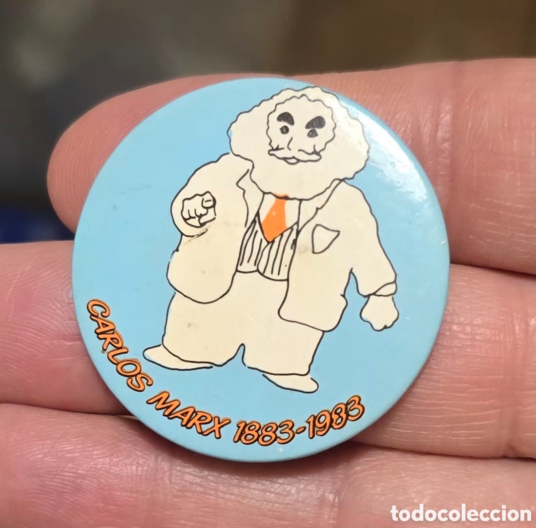 Pins de colecci&oacute;n: Chapa 1er centenario Carlos Marx 1983