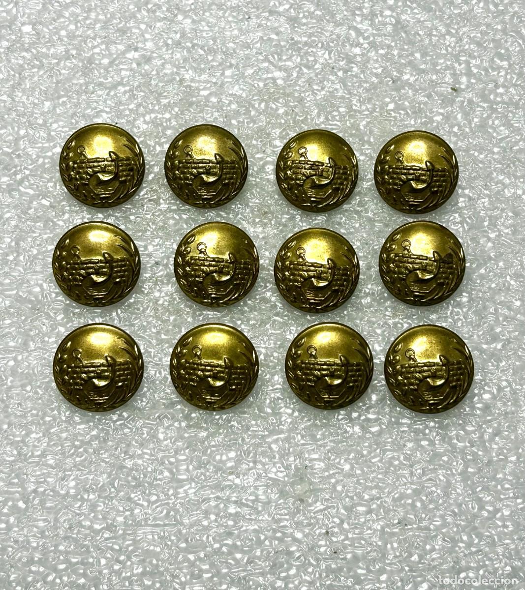 Pins de colecci&oacute;n: 3735.Lote 12 botones antiguos de Ingenieros de Caminos, Canales y Puertos de Espa&ntilde;a (Auxilio Social)