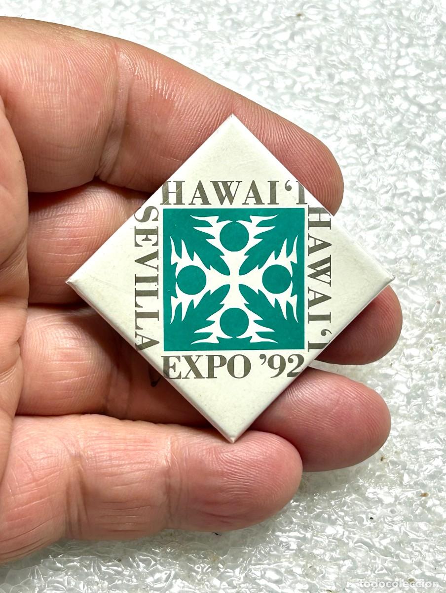 Pins de colecci&oacute;n: 3737.Muy Raro y escaso Pin chapa conmemorativa de la Expo '92 de Sevilla del pabell&oacute;n de Haw&aacute;i