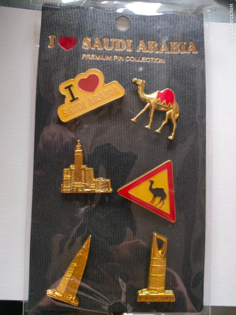 Pins de colecci&oacute;n: COLECCI&Oacute;N COMPLETA PINS ARABIA SAUDI. COMPRADOS ALLI.