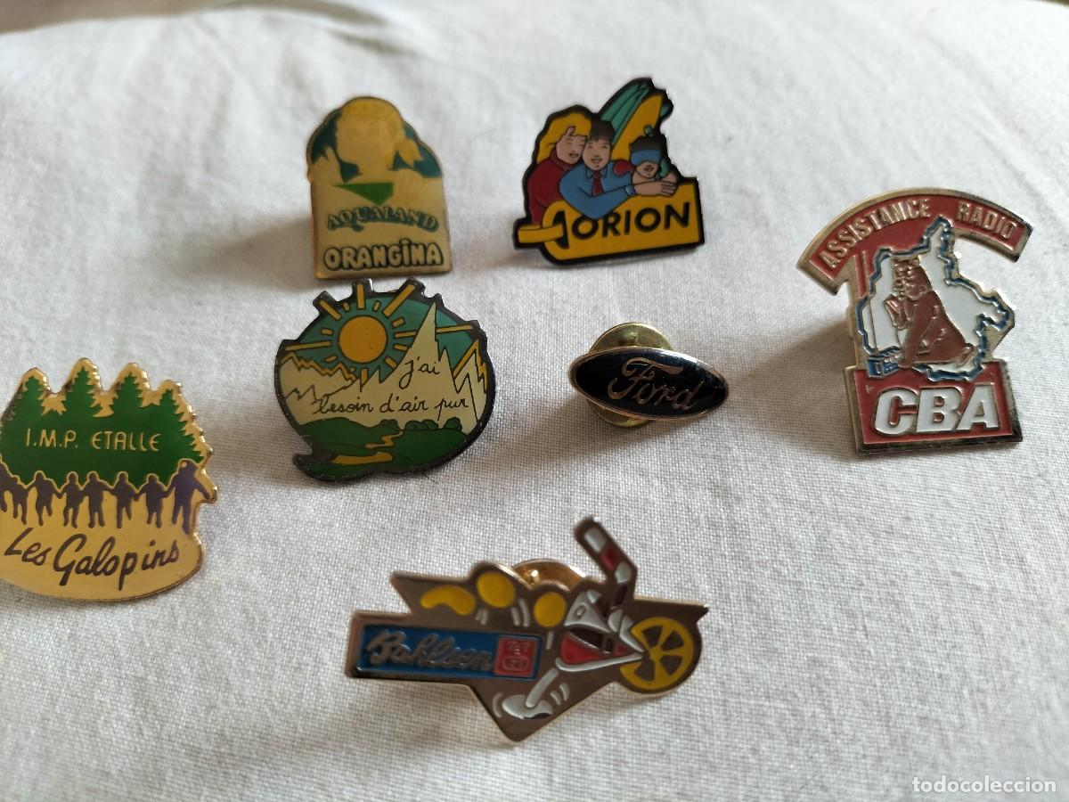 Pins de colecci&oacute;n: Lote de 7 pins vintage publicitarios