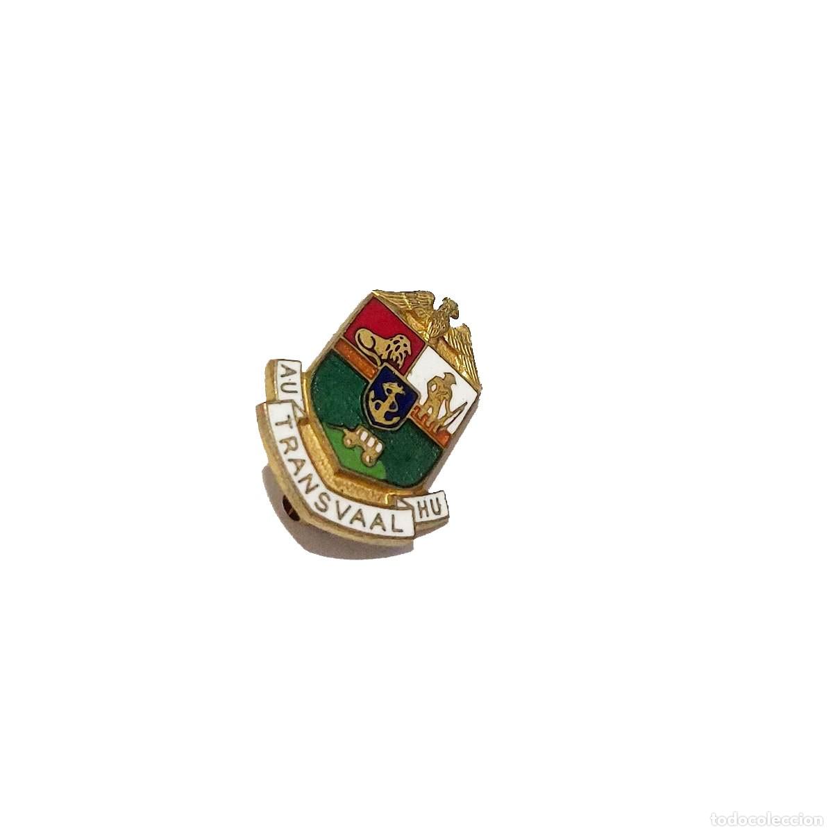 Pins de colecci&oacute;n: Antigua insignia esmaltada Escudo de armas Transvaal Sud&aacute;frica