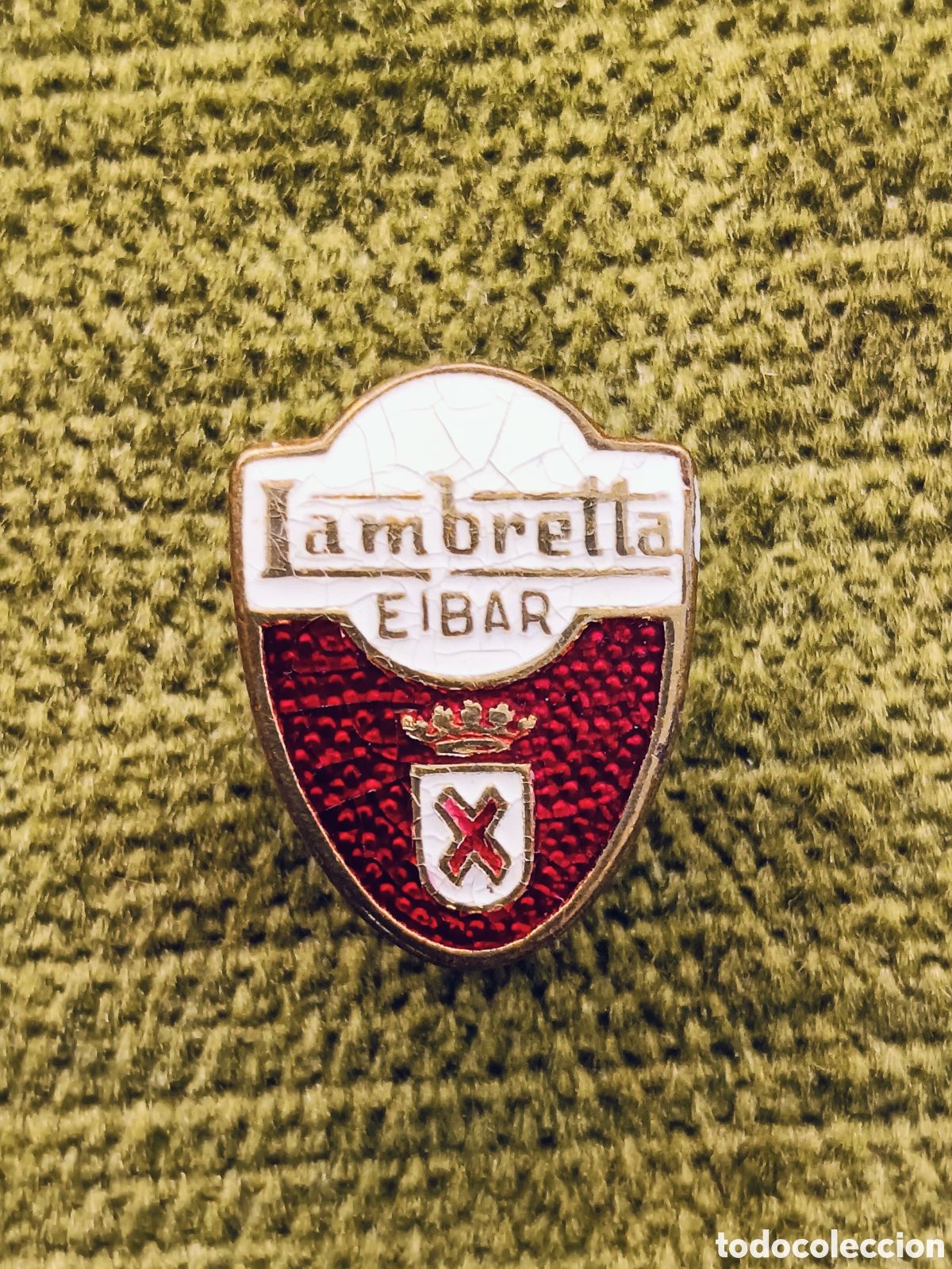 Pins de colecci&oacute;n: ANTIGUO PIN INSIGNIA DE OJAL ESMALTADA PUBLICITARIA MOTOS MOTOCICLETA LAMBRETTA EIBAR A&Ntilde;OS 50 / 60