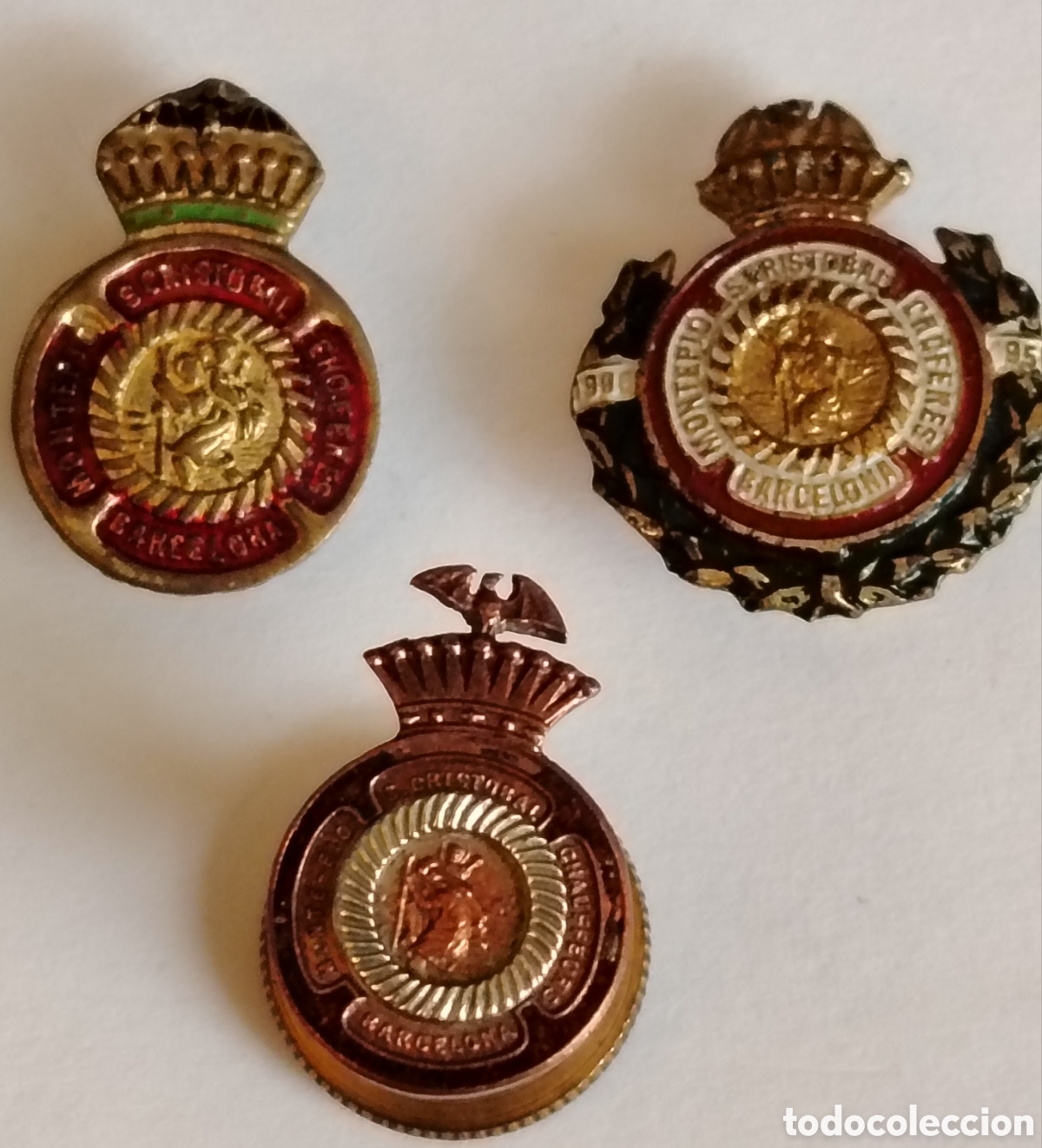 Pins de colecci&oacute;n: Tres insignias San Crist&oacute;bal (Barcelona)