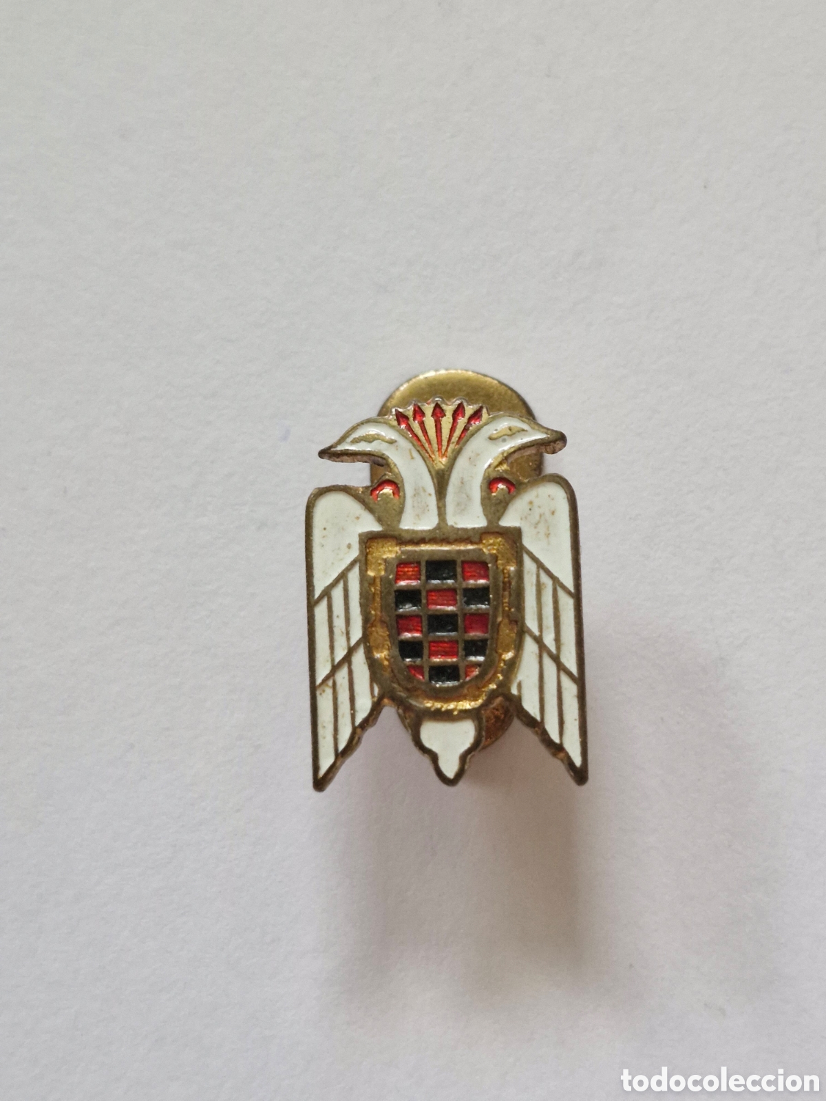 Pins de colecci&oacute;n: INSIGNIA DISTINTIVO ESMALTADO DE LA OJE FRENTE DE JUVENTUDES (CISNE DE DOS CABEZAS)