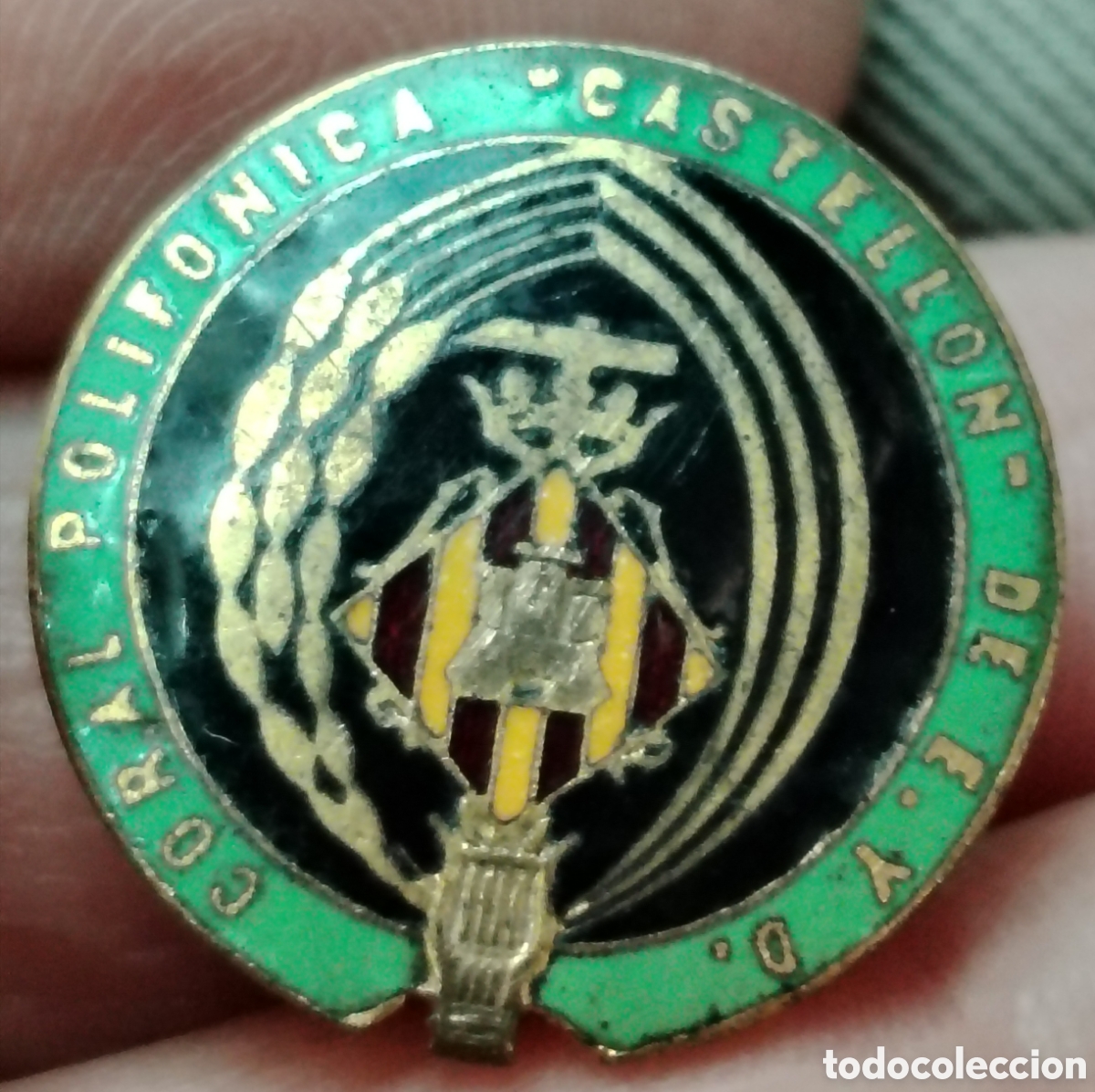 Pins de colecci&oacute;n: Insignia a&ntilde;os 40 coral Polifonica de Castell&oacute;n Educaci&oacute;n y Descanso