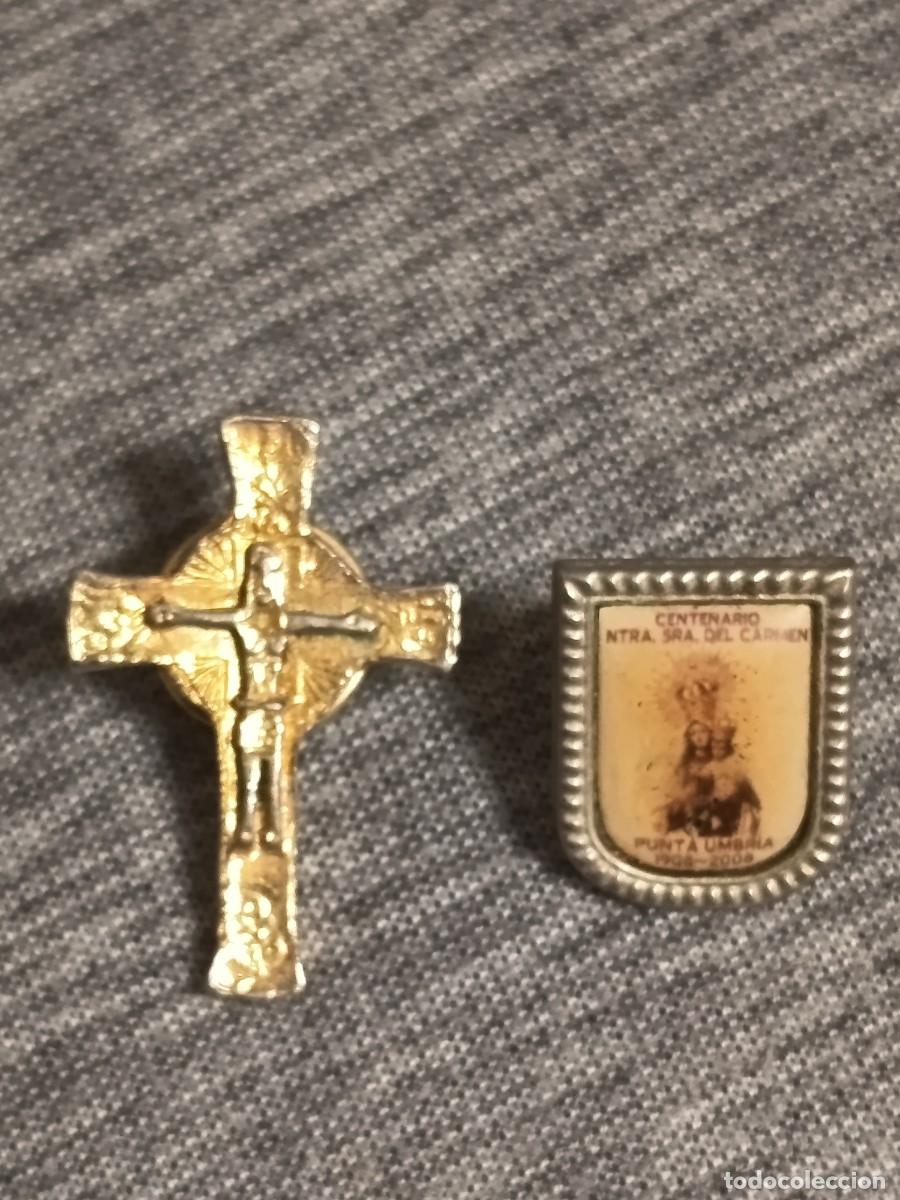 Pins de colecci&oacute;n: LOTE 2 PINS RELIGIOSOS