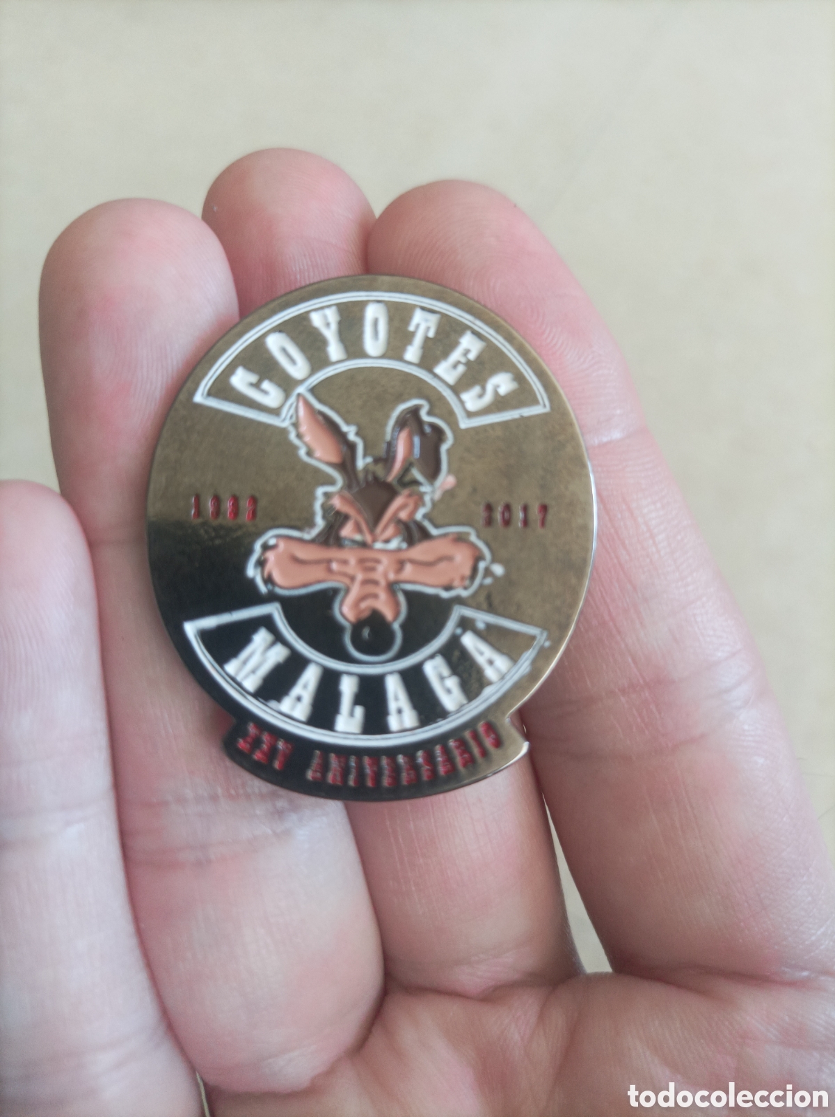 Pins de colecci&oacute;n: Pins grande Coyotes M&aacute;laga moteros Aniversario