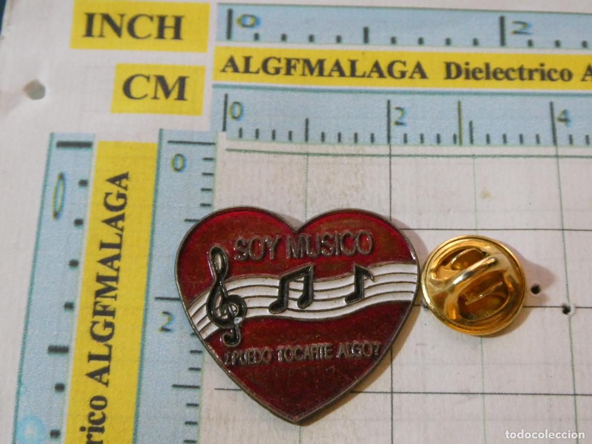 Pins de colecci&oacute;n: PIN DE HUMOR. CORAZ&Oacute;N SOY M&Uacute;SICO PUEDO TOCARTE ALGO