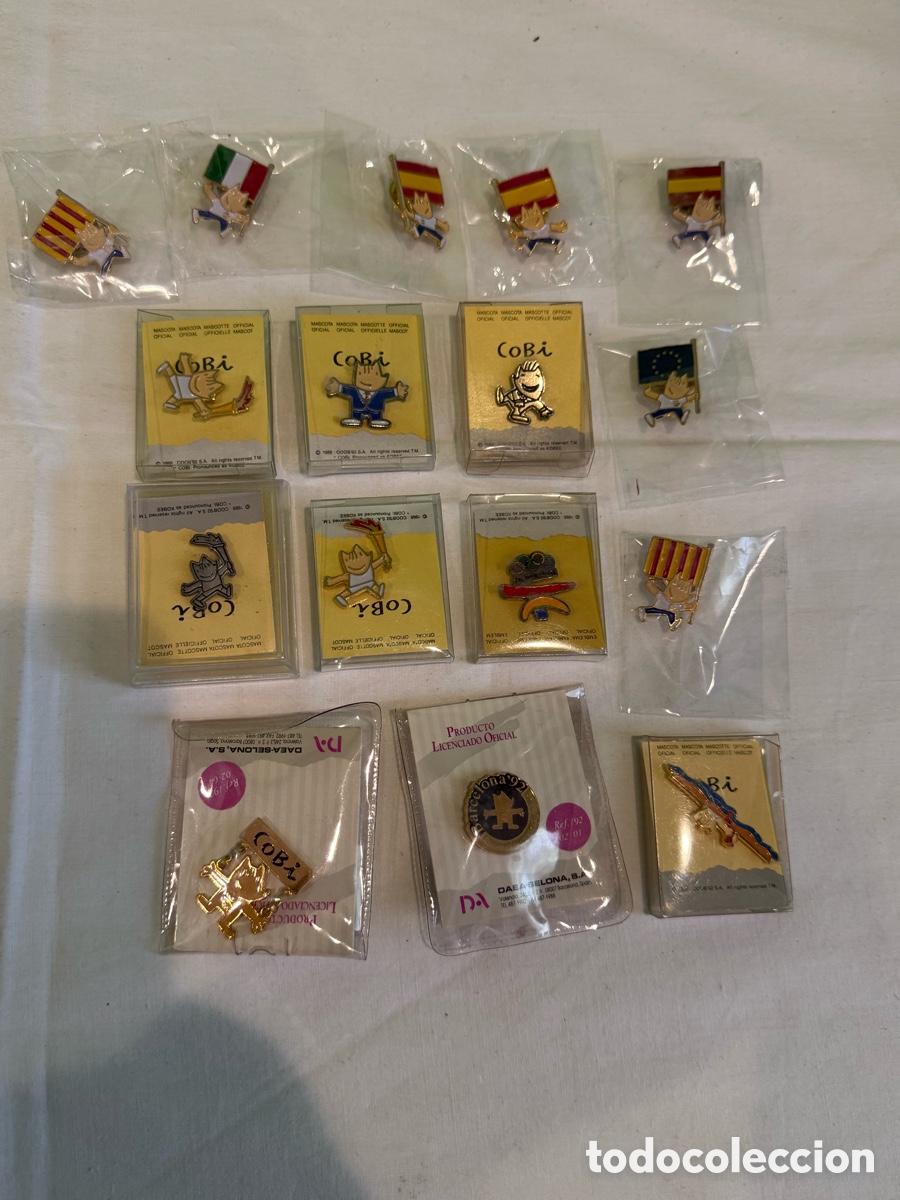 Pins de colecci&oacute;n: Lote de 16 Pins Oficiales Cobi Barcelona 92 Juegos Ol&iacute;mpicos Vintage Nuevos