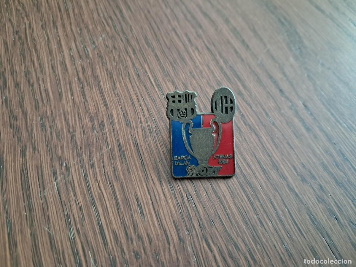 Pins de colecci&oacute;n: PIN DE DIARIO SPORT FUTBOL CLUB BARCELONA , BAR&Ccedil;A - MILAN , ATENAS 1994