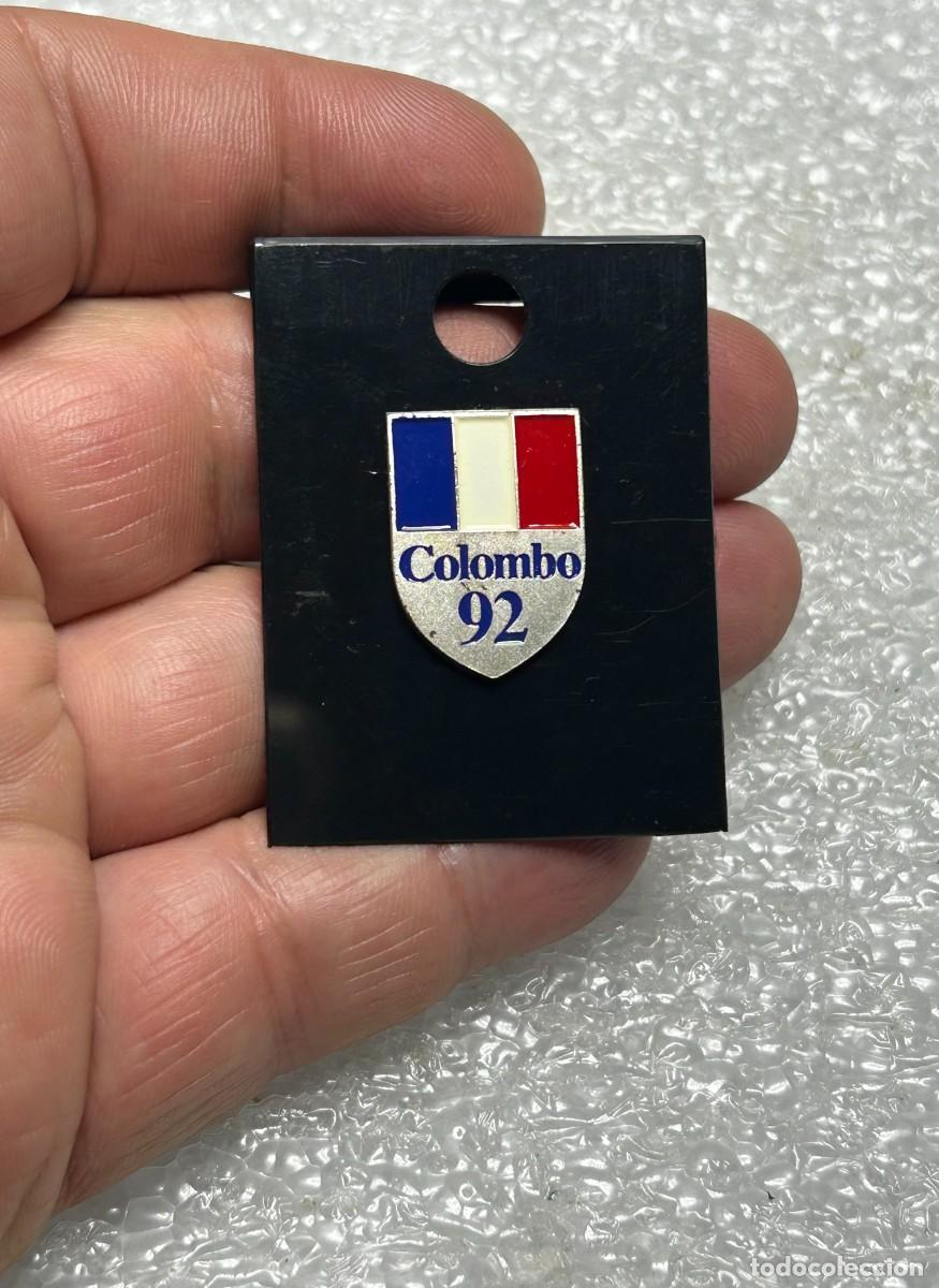 Pins de colecci&oacute;n: 3767.Pin conmemorativo de la Exposici&oacute;n de G&eacute;nova (Colombo 92)con la bandera de Francia