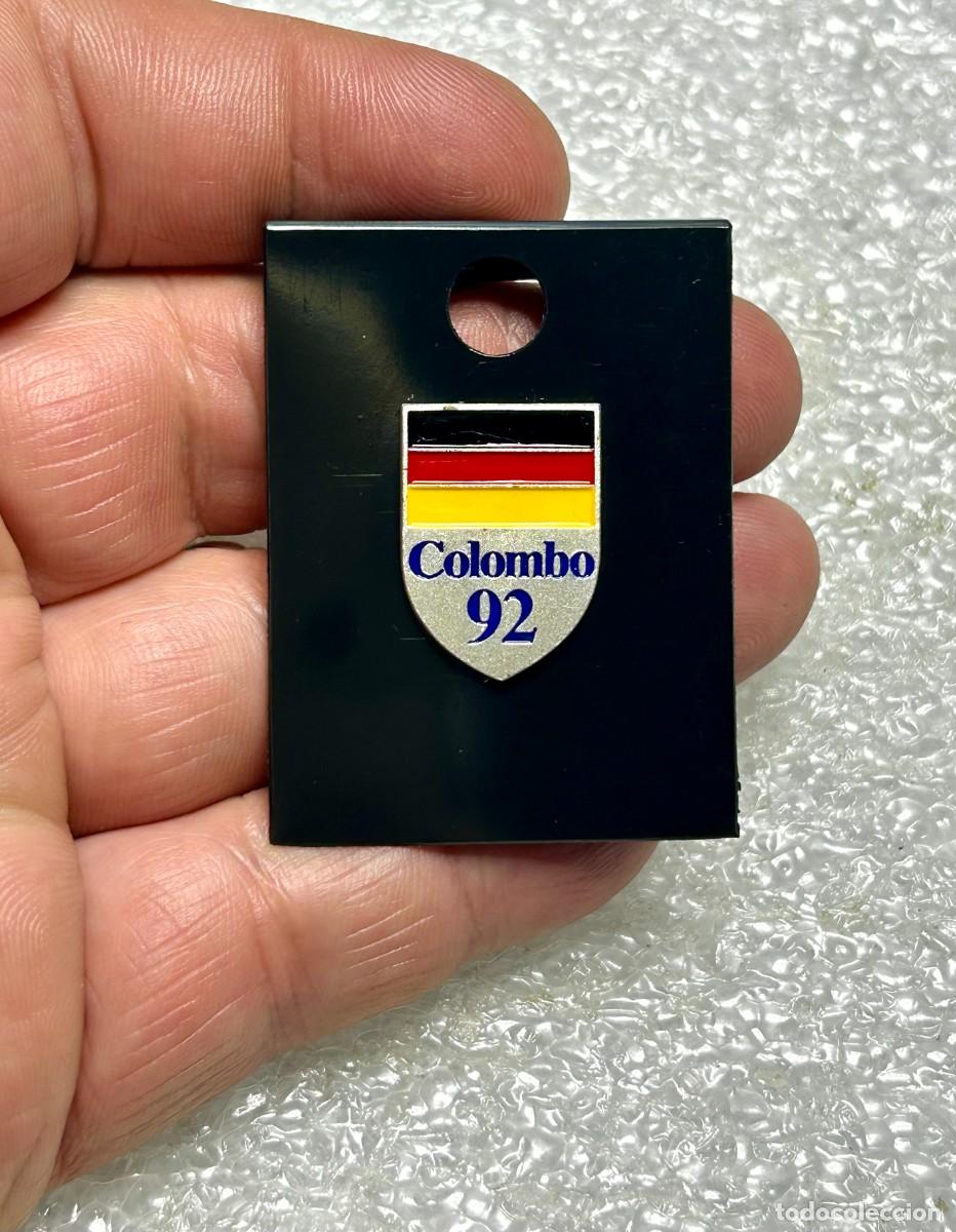 Pins de cole&ccedil;&atilde;o: 3769.Pin conmemorativo de la Exposici&oacute;n de G&eacute;nova (Colombo 92)con la bandera de Alemania