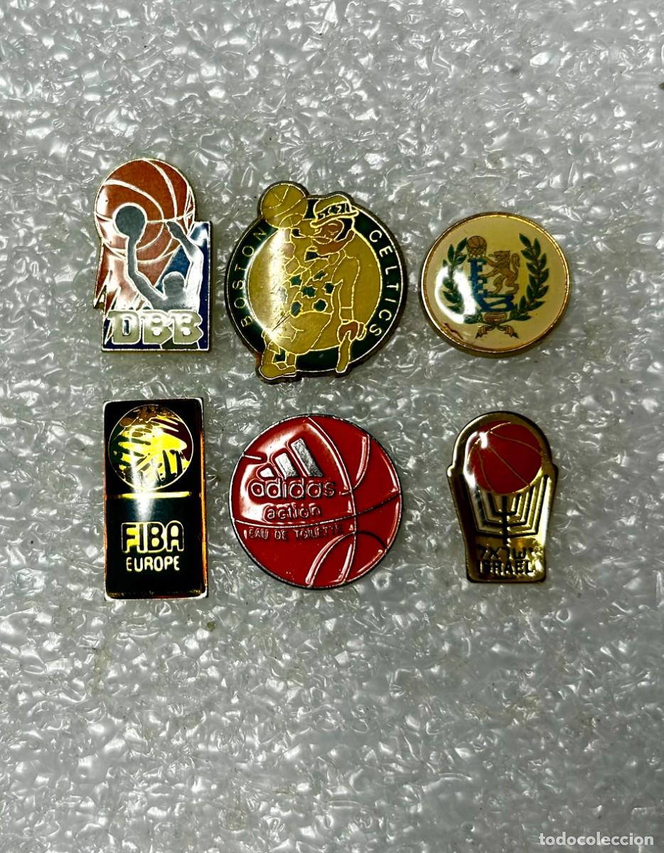 Pins de cole&ccedil;&atilde;o: 3770.Lote de 6 pin vintage relacionados con el baloncesto