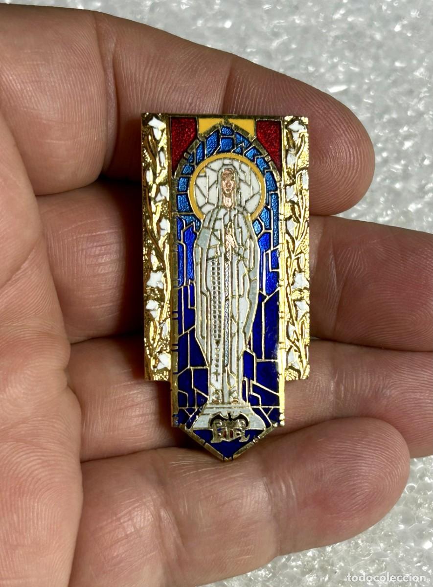 Pins de colecci&oacute;n: 3805.Pin insignia broche religioso de la Hospitalidad Valenciana de Nuestra Se&ntilde;ora de Lourdes