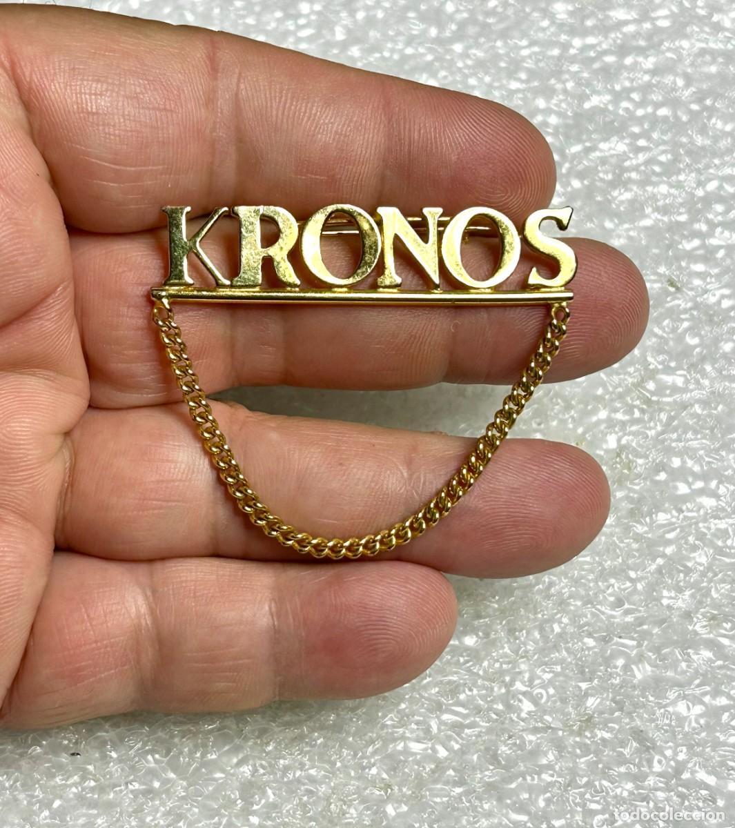 Pins de colecci&oacute;n: 3809.Muy escaso, muy grande y raro broche publicitario de la marca de relojes Kronos